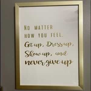 Gold and White Home Decor Sign